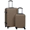 Image de vidaXL Ensemble de Valises Rigides 2 pcs Bagages à roulettes de Voyage Sac de Valise Trolley de Voyage Chariot de Bagages Marron ABS