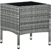 Image de vidaXL Table de jardin Gris 40x40x45 cm Résine tressée
