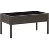 Image de vidaXL Table de jardin Marron 75x40x37 cm Résine tressée
