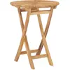 Image de vidaXL Table pliable de jardin Ø 60 cm Bois de teck solide