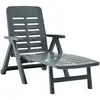 Image de vidaXL Chaise longue pliable Plastique Vert