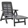 Image de vidaXL Chaise longue pliable Plastique Anthracite
