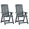 Image de Chaises inclinables de jardin lot de 2 Plastique Vert