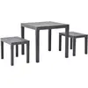 Image de vidaXL Table de jardin avec 2 bancs Plastique Marron