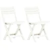 Image de vidaXL Chaises Pliantes, Lot de 2, en Plastique Blanc