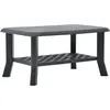 Image de vidaXL Table basse Anthracite 90x60x46 cm Plastique