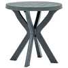 Image de vidaXL Table de Bistro Table de Patio Table de Terrasse Table de Jardin Table de Salle à Manger Table d'Extérieur Vert Ø70 cm Plastique