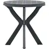Image de vidaXL Table de bistro Anthracite Ø70 cm Plastique