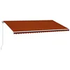 Image de vidaXL Auvent rétractable Orange et Marron 600 × 300 cm