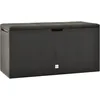 Image de vidaXL Boîte de Rangement de Jardin Coffre de Stockage Boîte de Stockage Coffre de Rangement Extérieur Patio Terrasse Anthracite 114x47x60 cm