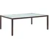 Image de vidaXL Table à dîner d'extérieur Marron 200x150x74 cm Résine tressée