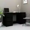 Image de vidaXL Bureau noir 140x50x77 cm Bois d'ingénierie
