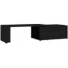 Image de vidaXL Table Basse Noir 150x50x35 cm Bois d'ingénierie