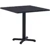 Image de vidaXL Table de jardin Noir 80x80x75 cm