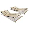 Image de vidaXL Sommiers à lattes sans matelas 2 pcs avec 28 lattes 80x200 cm