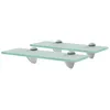 Image de vidaXL 2X Etagères Murales Etagères Flottantes Etagères Suspendues Salon Chambre à Coucher Salle de Bain Maison Intérieur Verre 30x10 cm 8 mm