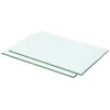 Image de vidaXL 2X Panneaux d'Etagère Panneau de Rechange de Armoire Paroi à Lattes Salle d'Exposition Maison Magasin Durable Verre Transparent 50x25 cm