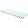 Image de vidaXL 2X Panneaux d'Etagère Panneau de Rechange de Armoire Paroi à Lattes Salle d'Exposition Maison Magasin Durable Verre Transparent 90x30 cm