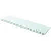 Image de vidaXL 2X Panneaux d'Etagère Panneau de Rechange de Armoire Paroi à Lattes Salle d'Exposition Maison Magasin Durable Verre Transparent 100x25 cm