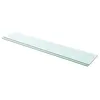 Image de vidaXL 2X Panneaux d'Etagère Panneau de Rechange de Armoire Paroi à Lattes Salle d'Exposition Maison Magasin Durable Verre Transparent 110x20 cm