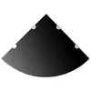 Image de vidaXL 2x Etagères d'Angle et Supports Chromés Etagère Murale Cuisine Salle de Bains Salon Maison Intérieur Durable Verre Noir 45x45 cm