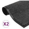 Image de vidaXL Paillassons rectangulaires 2 pcs 120 x 180 cm Anthracite