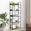 Image de vidaXL Bibliothèque à 5 niveaux noir 60x27,6x158,5cm bois d'ingénierie