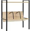 Image de vidaXL Bibliothèque 2 niveaux noir chêne 52x28x59 cm bois d'ingénierie