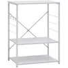 Image de vidaXL Armoire à Four à Micro-Ondes, Support pour Micro-Ondes, Étagère de Cuisine, Meuble de Rangement Salle à Manger Maison Intérieur, Blanc