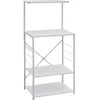 Image de vidaXL Armoire à Micro-Ondes, Support pour Micro-Ondes, Étagère de Cuisine, Meuble de Rangement Salle à Manger Maison Intérieur, Blanc Bois d’Ingénierie