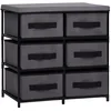 Image de vidaXL Armoire de rangement à 6 tiroirs 55x29x55 cm Gris Acier