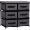 Image de vidaXL Armoire de rangement à 6 tiroirs 55x29x55 cm Gris Acier