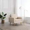 Image de vidaXL Fauteuil Crème Tissu