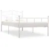 Image de vidaXL Cadre de lit sans matelas blanc métal 90x200 cm