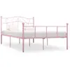 Image de vidaXL Cadre de lit sans matelas rose métal 160x200 cm