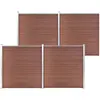 Image de vidaXL Clôture de jardin WPC 699x186 cm Marron