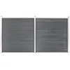 Image de vidaXL Clôture de jardin WPC 353x186 cm Gris
