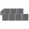 Image de vidaXL Ensemble de clôture WPC 7 Carré + 1 Incliné 1311x186 cm Gris