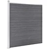 Image de vidaXL Ensemble de Clôture Panneau de Clôture d'Extérieur Clôture de Jardin Barrière de Jardin Clôture de Terrasse Arrière-Cour WPC 1484x186 cm Gris