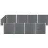 Image de vidaXL Ensemble de clôture WPC 8 Carré + 1 Incliné 1484x186 cm Gris