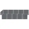 Image de vidaXL Ensemble de clôture WPC 10 Carré + 1 Incliné 1830x186 cm Gris