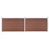 Image de vidaXL Clôture de Jardin Barrière de Jardin Panneau de Clôture d'Extérieur Clôture de Terrasse Brise Vue Arrière-Cour WPC 353x106 cm Marron