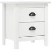 Image de vidaXL Table de chevet Hill Blanc 46x35x49,5 cm Bois de pin solide