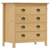 Image de vidaXL Buffet Commode Armoire Latérale Meuble de Rangement avec 5 Tiroirs Armoire de Rangement Maison Intérieur 79x40x80 cm Bois de Pin Solide