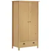 Image de vidaXL Garde-robe à 2 portes Hill 89x50x170 cm Bois de pin solide