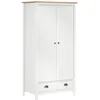Image de Garde robe à 2 portes Hill Blanc 89x50x170cm Bois de pin solide