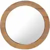 Image de vidaXL Miroir mural 60 cm Teck Rond