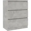Image de vidaXL Buffet Gris béton 60x35x76 cm Bois d'ingénierie