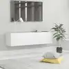 Image de vidaXL Meuble TV Blanc 120x30x30 cm Bois d’ingénierie