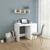 Image de vidaXL Bureau Blanc brillant 100x50x76 cm Bois d’ingénierie